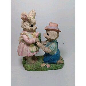 Vintage Albert Price Products Cute Country Chic Pigs In Love Figurine Collectibl